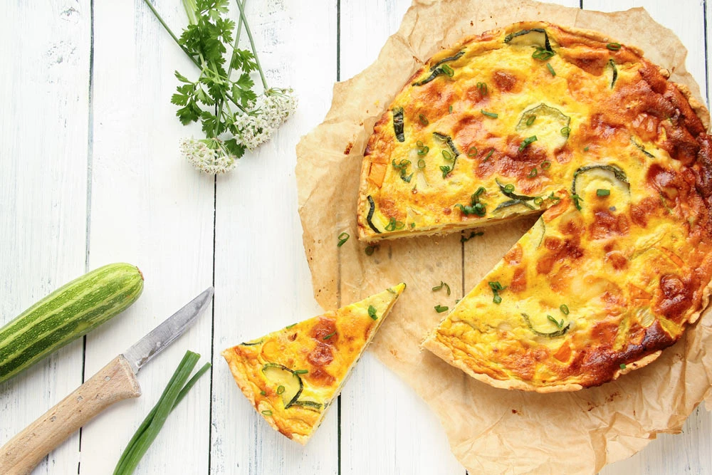 Quiche courgettes