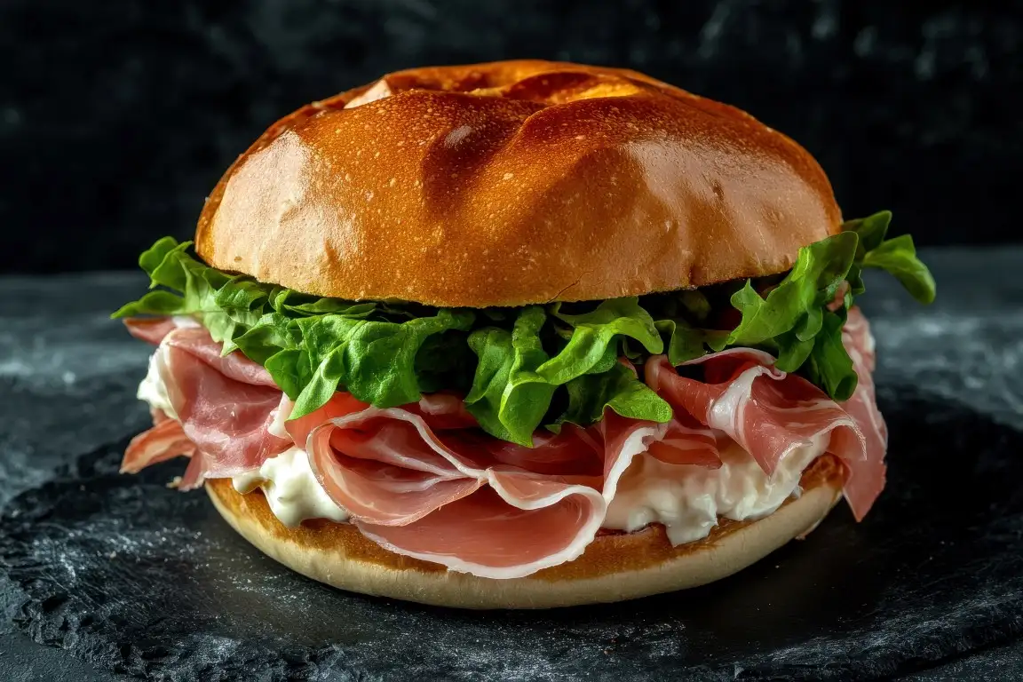 Bagel jambon cru